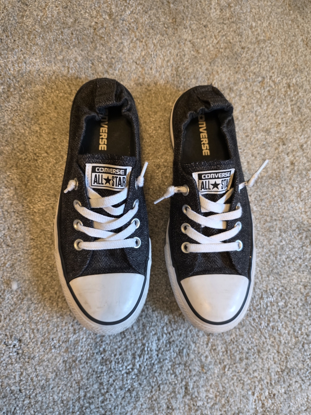 Converse Black and White Low Top Slip-On Sneakers